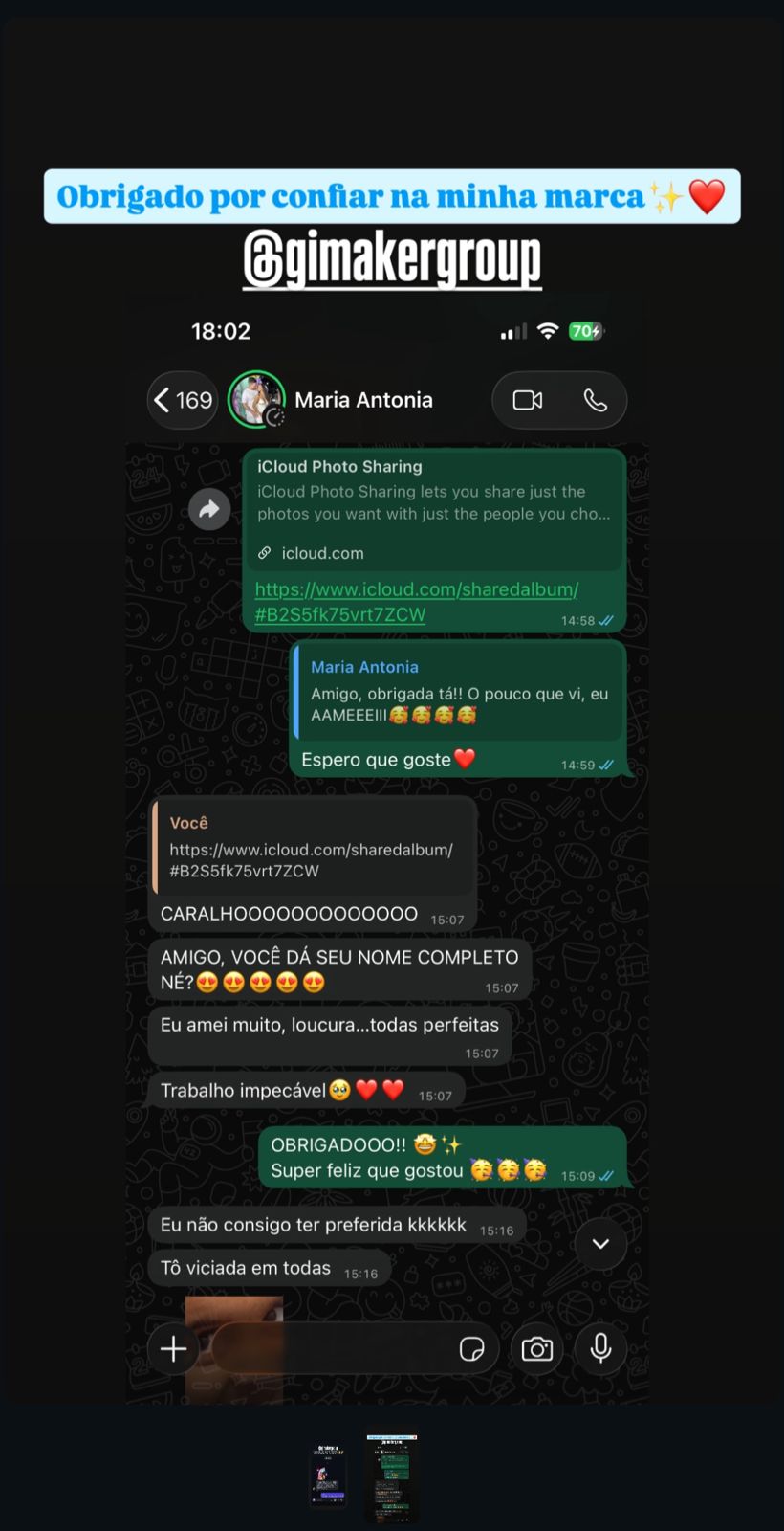Depoimento de cliente
