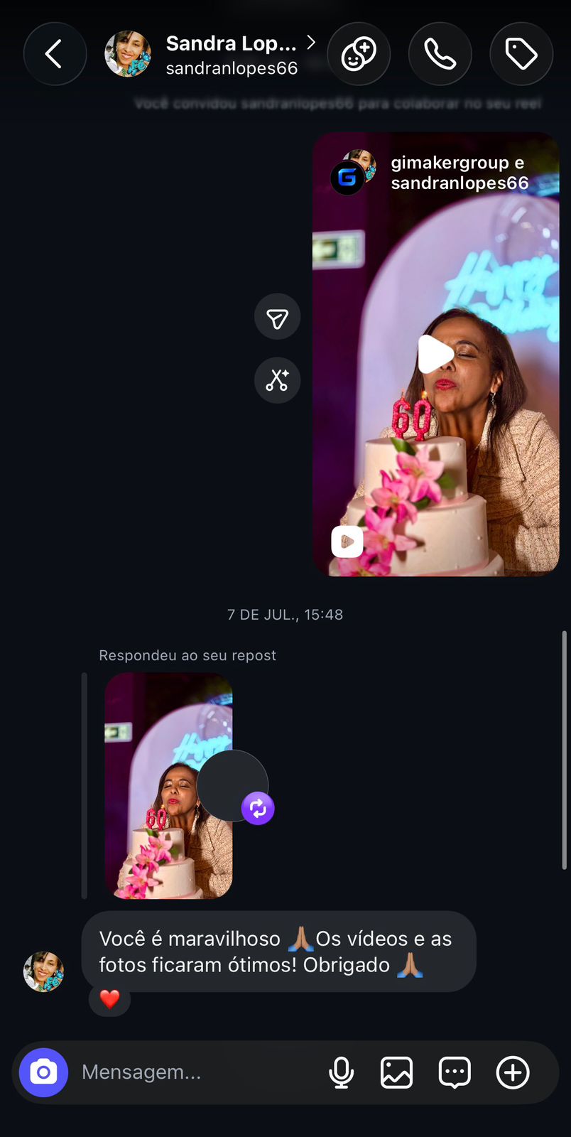 Depoimento de cliente